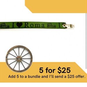 ❤️ “I 💚Roma” leather bracelet.